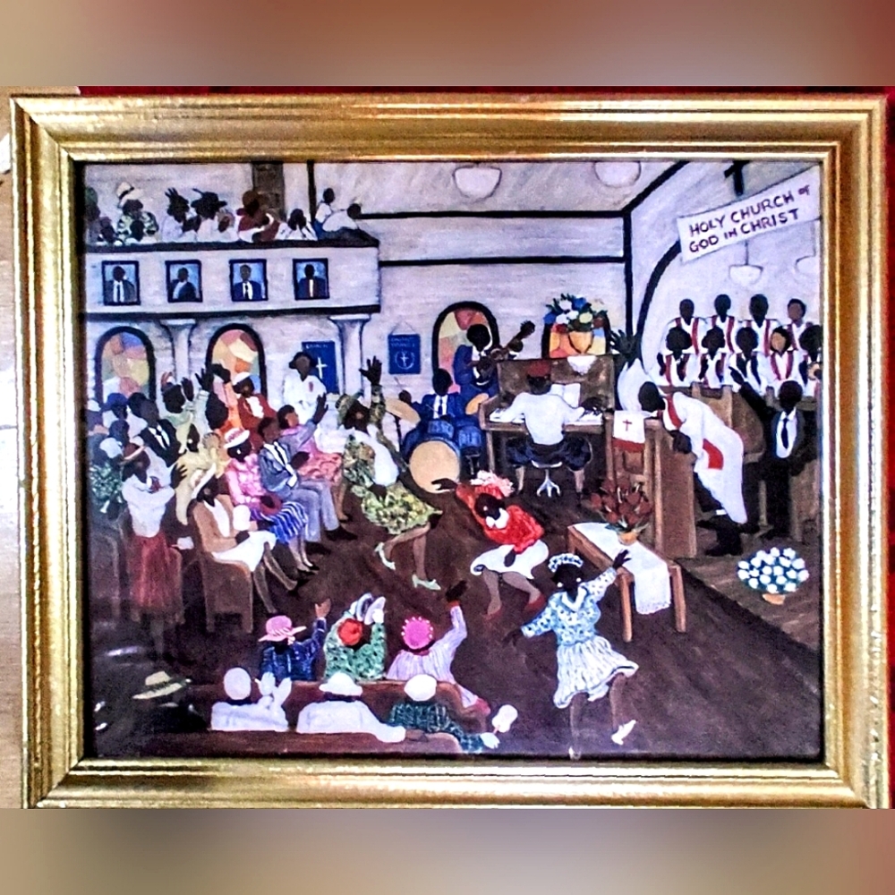 Pentecostal Worship, African American, By Floyd Newkirk! 19.5" x 23.5"